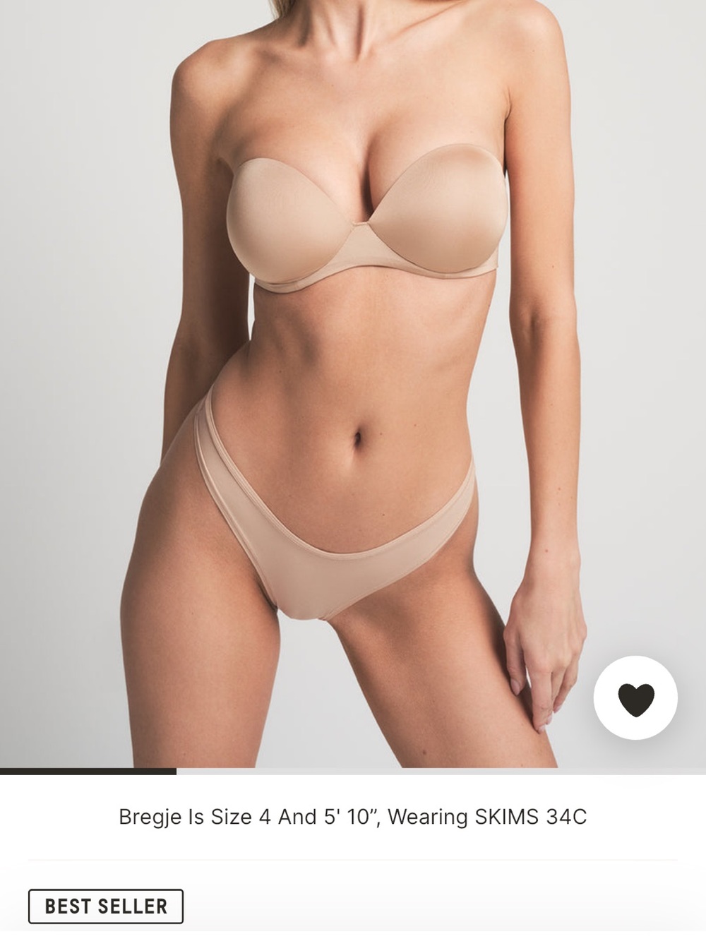 SKIMS Nude Strapless Push Up Bra NEW WITHOUT TAGS - Picture 3 of 10